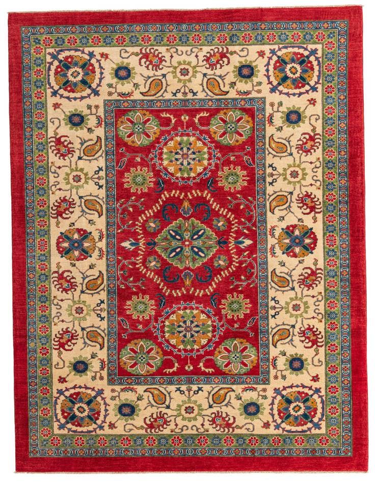 Detail image of 6' 7 x 9' 7 Hand Knotted Kazak Rug