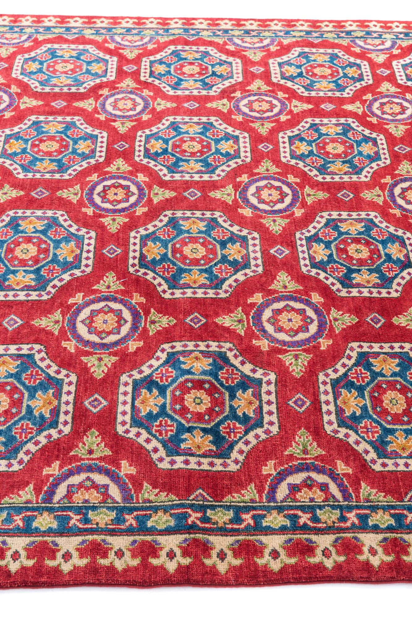 6' 5 x 9' 7 Hand Knotted Kazak Rug