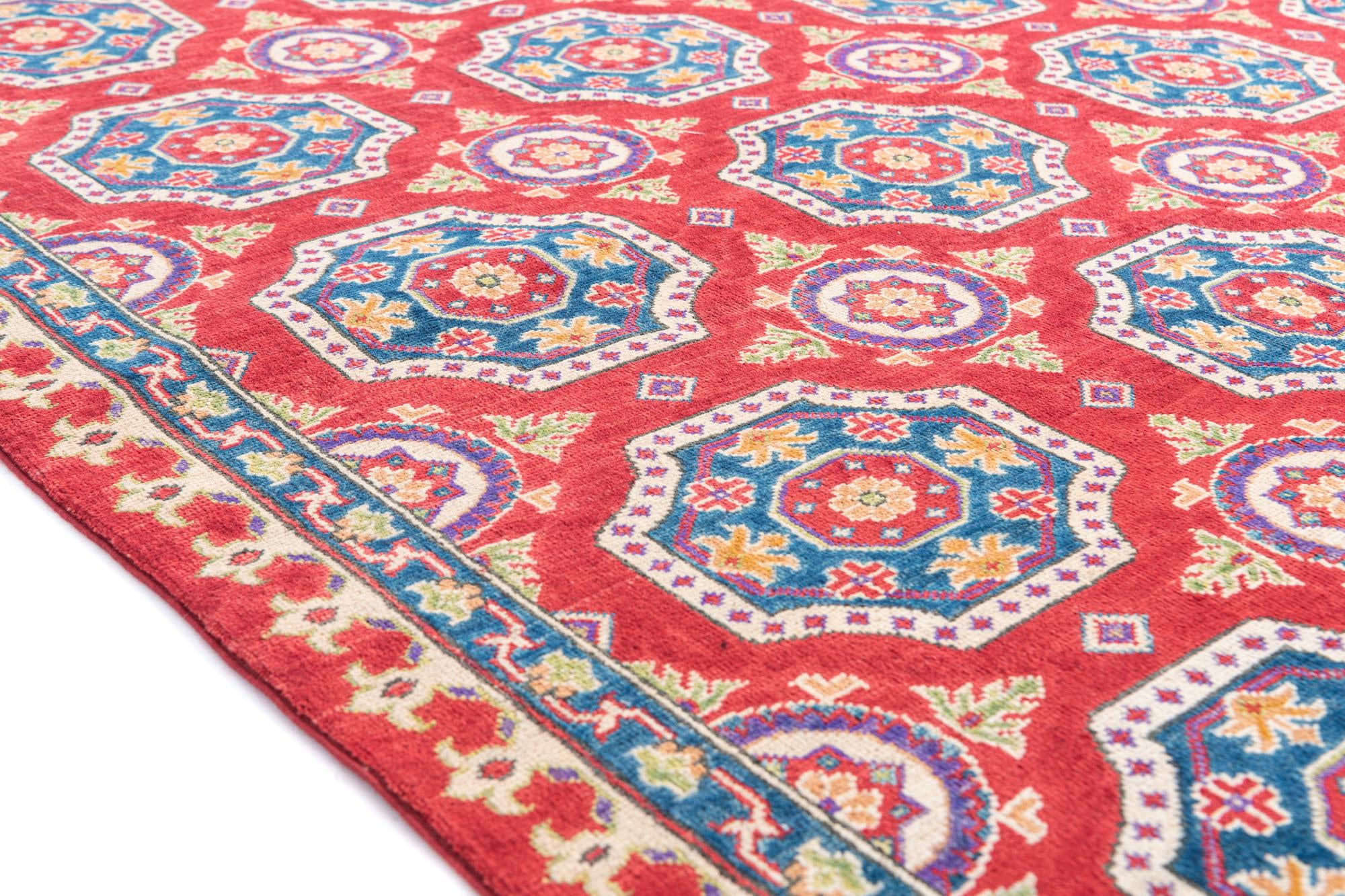 6' 5 x 9' 7 Hand Knotted Kazak Rug