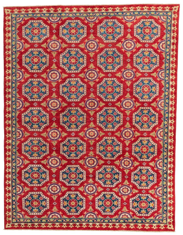Detail image of 6' 5 x 9' 7 Hand Knotted Kazak Rug