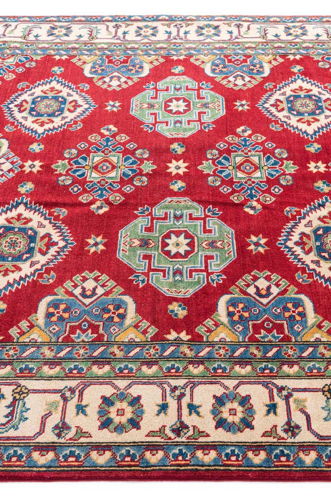 6' 7 x 9' 7 Hand Knotted Kazak Rug