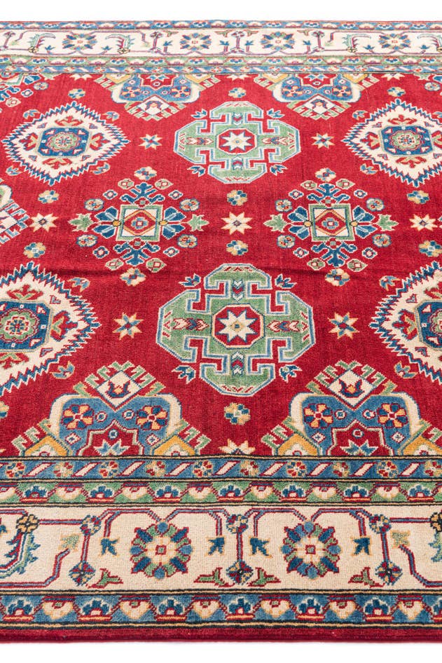 Detail image of 6' 7 x 9' 7 Hand Knotted Kazak Rug