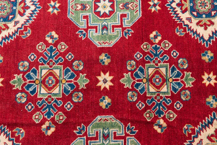Detail image of 6' 7 x 9' 7 Hand Knotted Kazak Rug