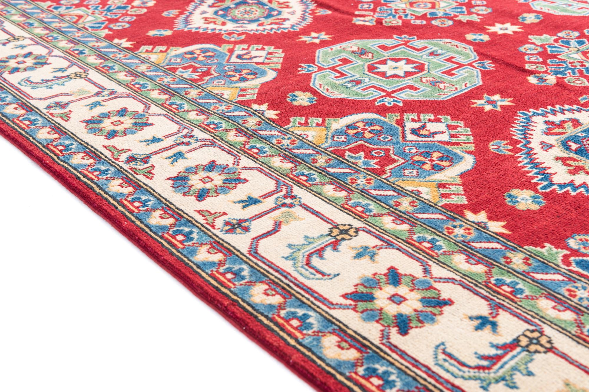 6' 7 x 9' 7 Hand Knotted Kazak Rug