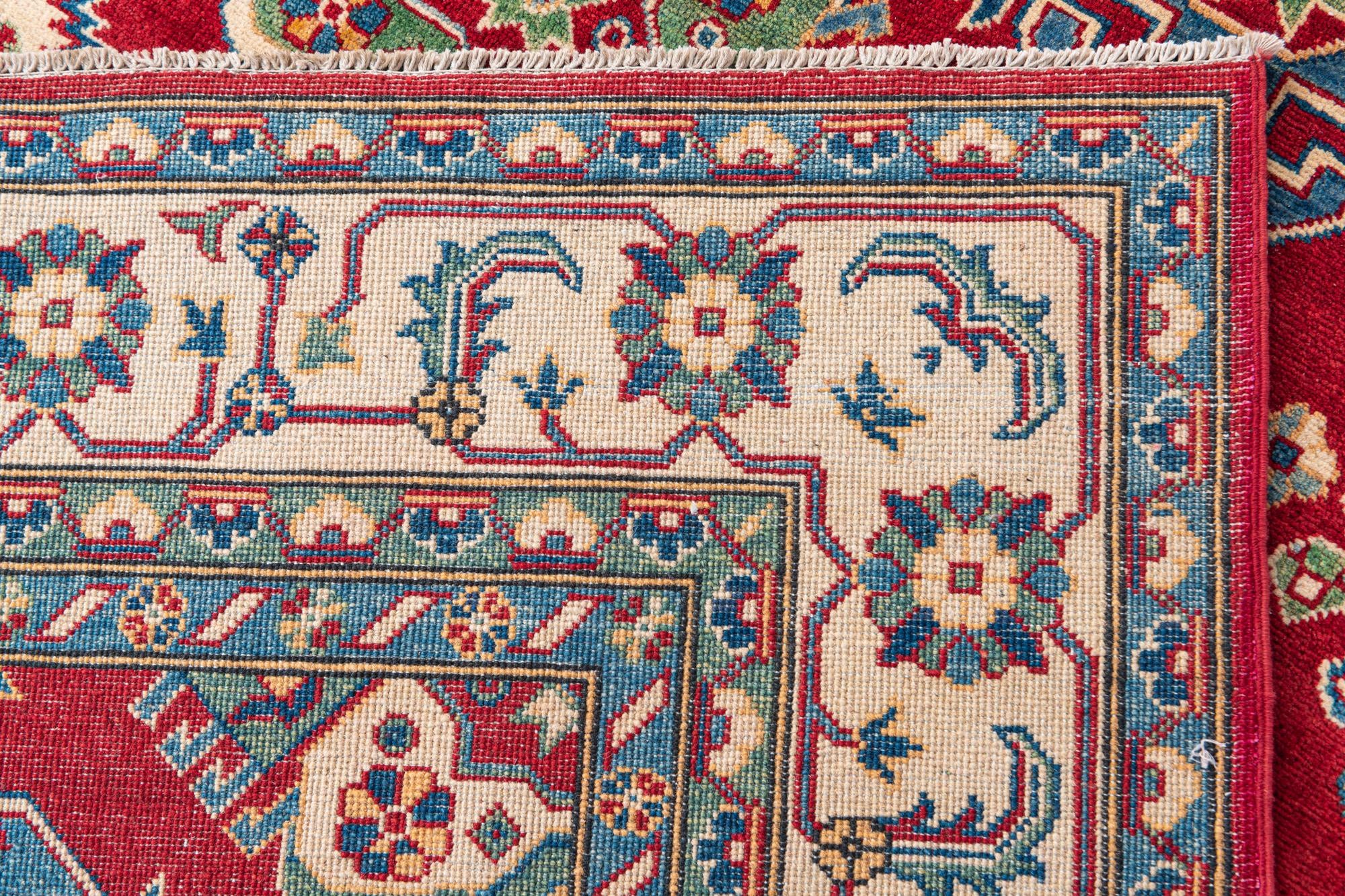 6' 7 x 9' 7 Hand Knotted Kazak Rug