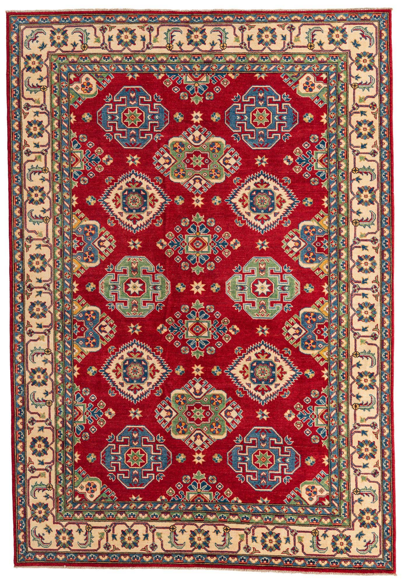 6' 7 x 9' 7 Hand Knotted Kazak Rug