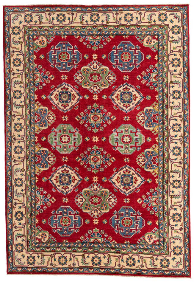 Detail image of 6' 7 x 9' 7 Hand Knotted Kazak Rug
