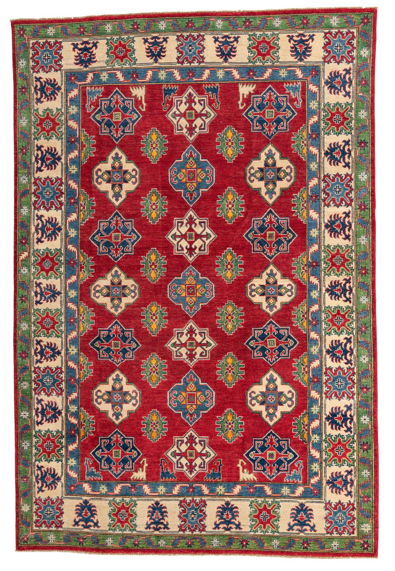 6' 8 x 10' Hand Knotted Kazak Rug