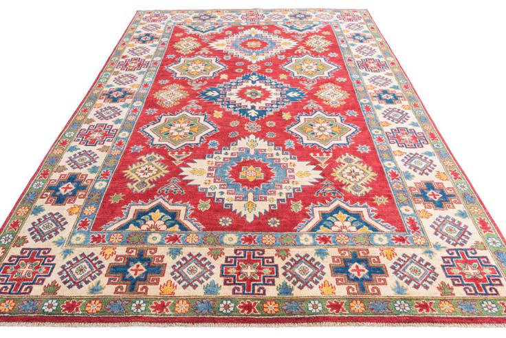 Detail image of 200cm x 300cm anudado a mano Kazak Alfombra