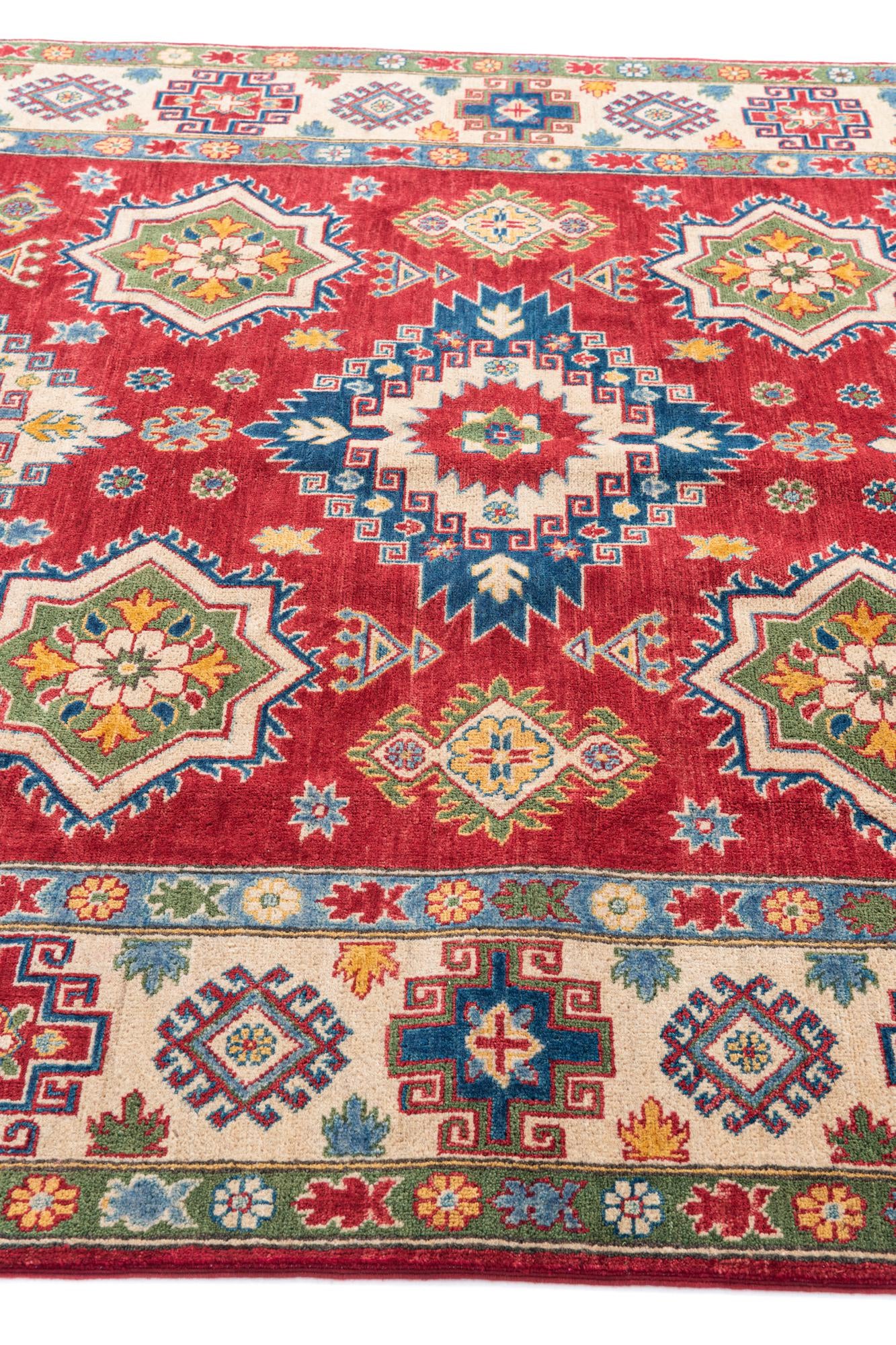 6' 6 x 9' 10 Hand Knotted Kazak Rug