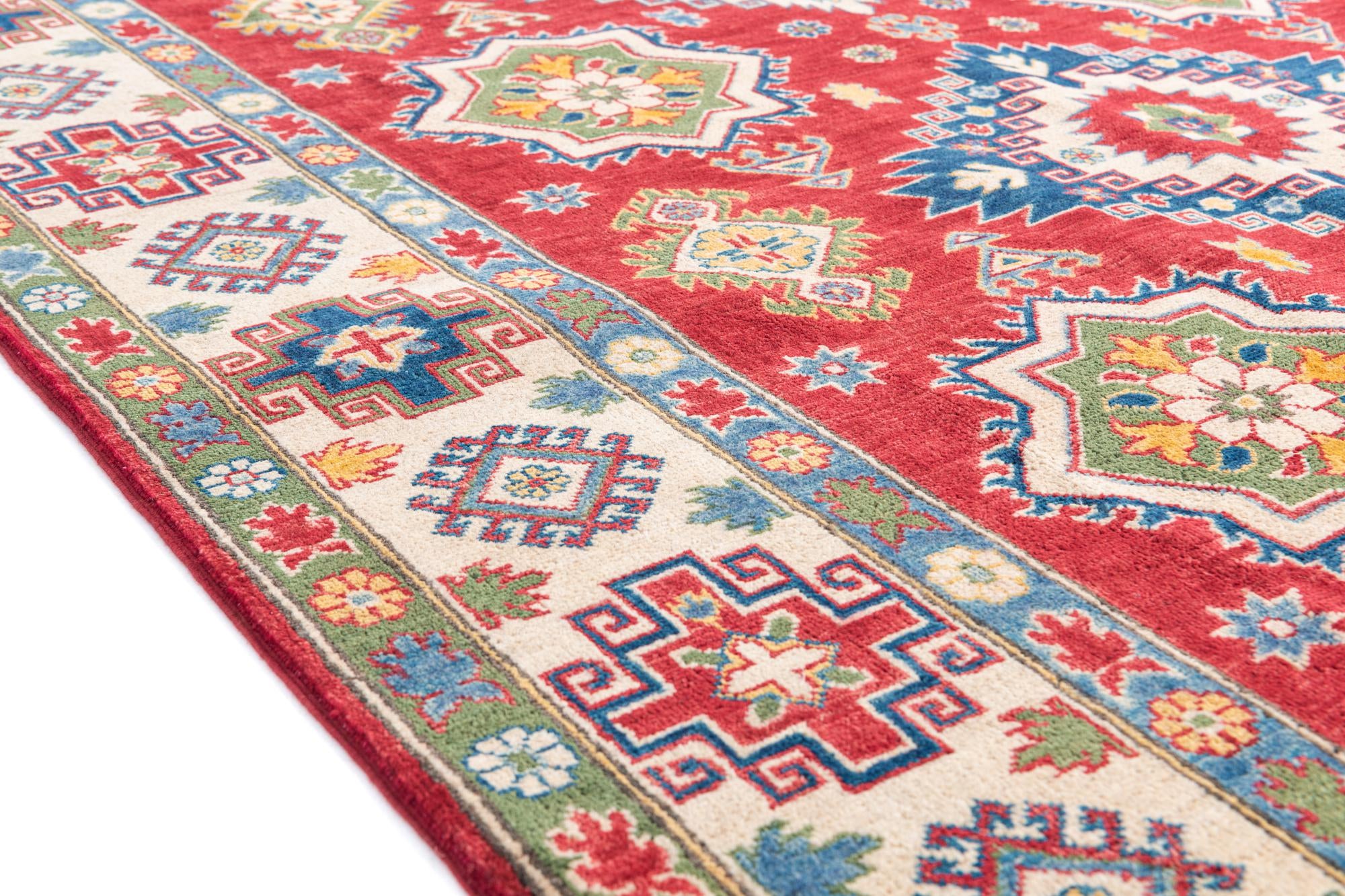 6' 6 x 9' 10 Hand Knotted Kazak Rug