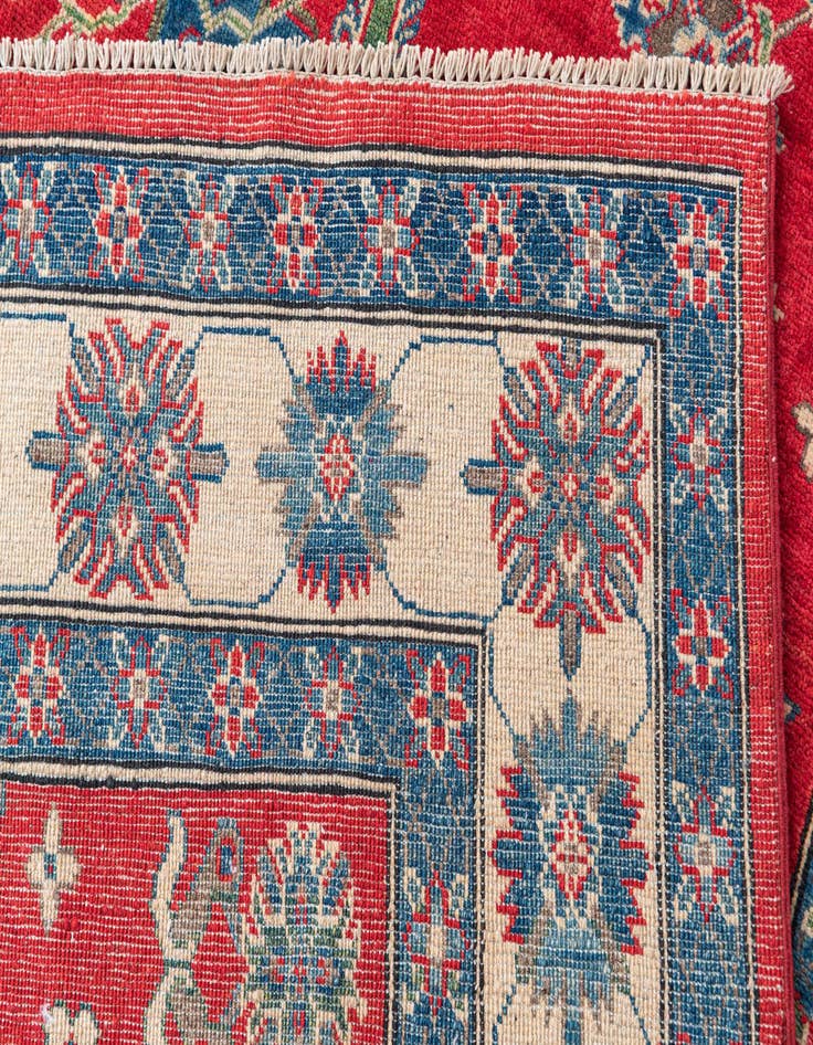 Detail image of 6' 2 x 9' 2  Hand Knotted Kazak Rug