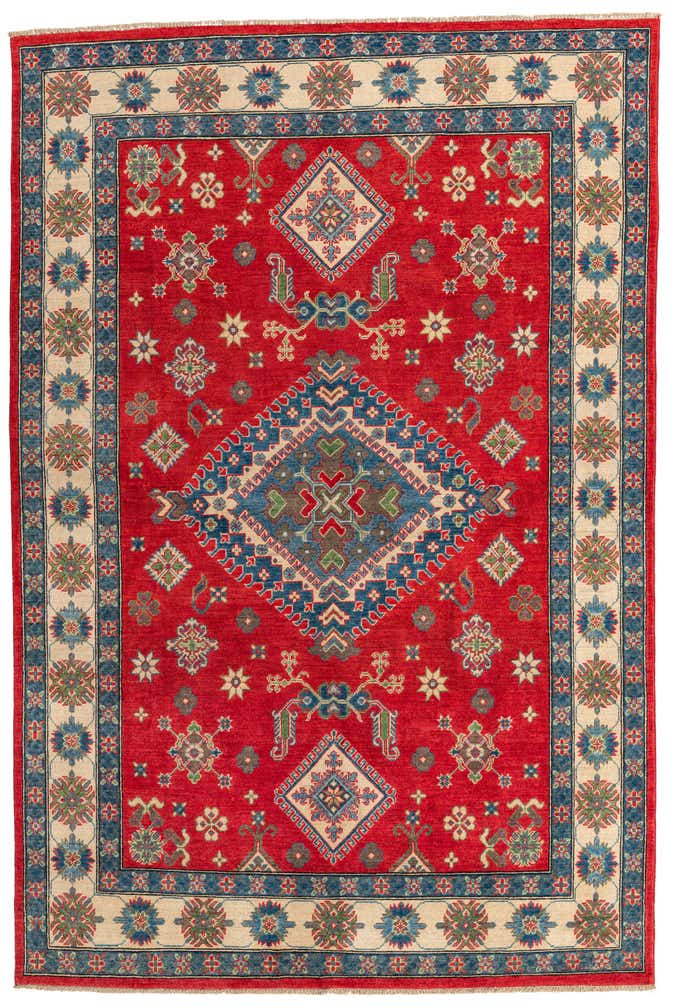6' 2 x 9' 2 Hand Knotted Kazak Rug
