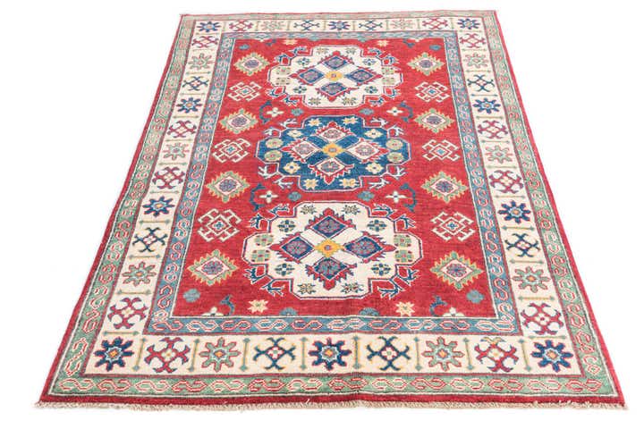 4' x 5' 9 Hand Knotted Kazak Rug