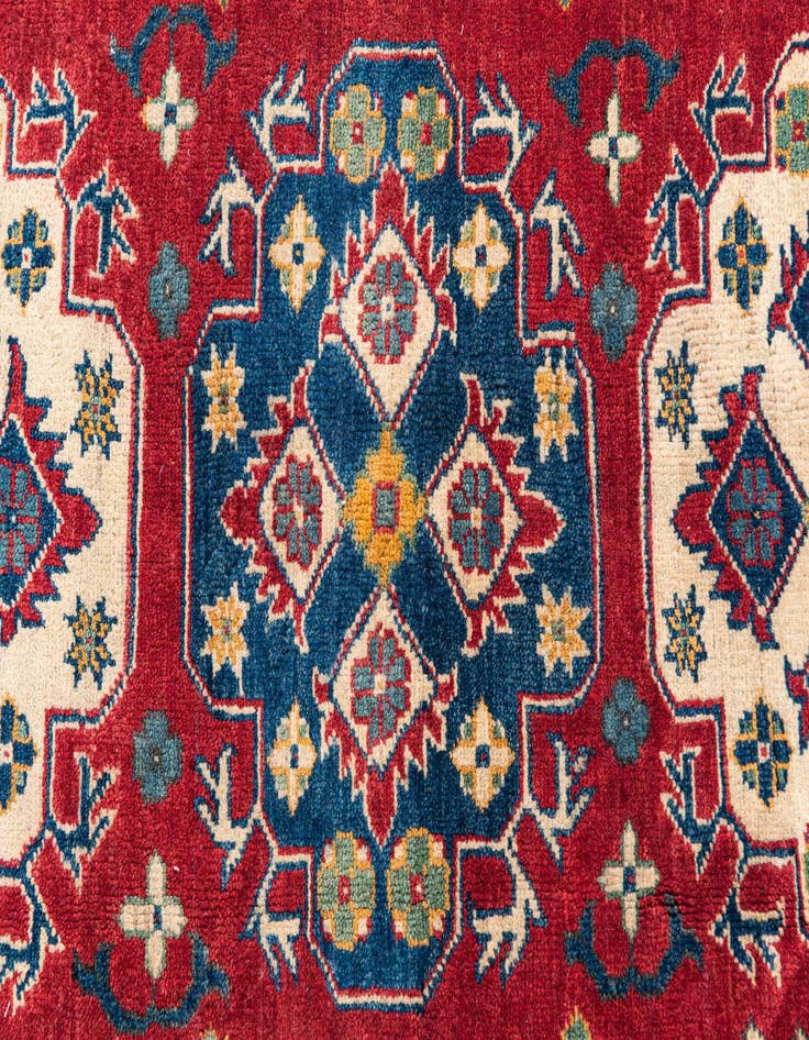 Detail image of 4' x 5' 9  Hand Knotted Kazak Rug