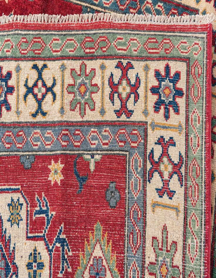 Detail image of 4' x 5' 9  Hand Knotted Kazak Rug