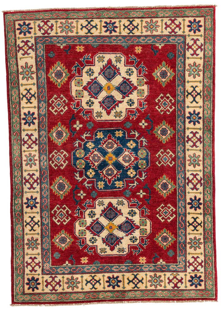 4' x 5' 9 Hand Knotted Kazak Rug