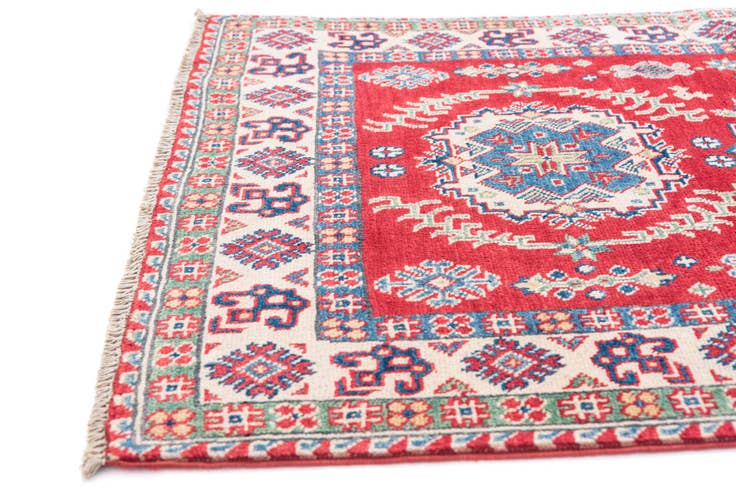 Detail image of 3' 2 x 5' Hand Knotted Kazak Rug