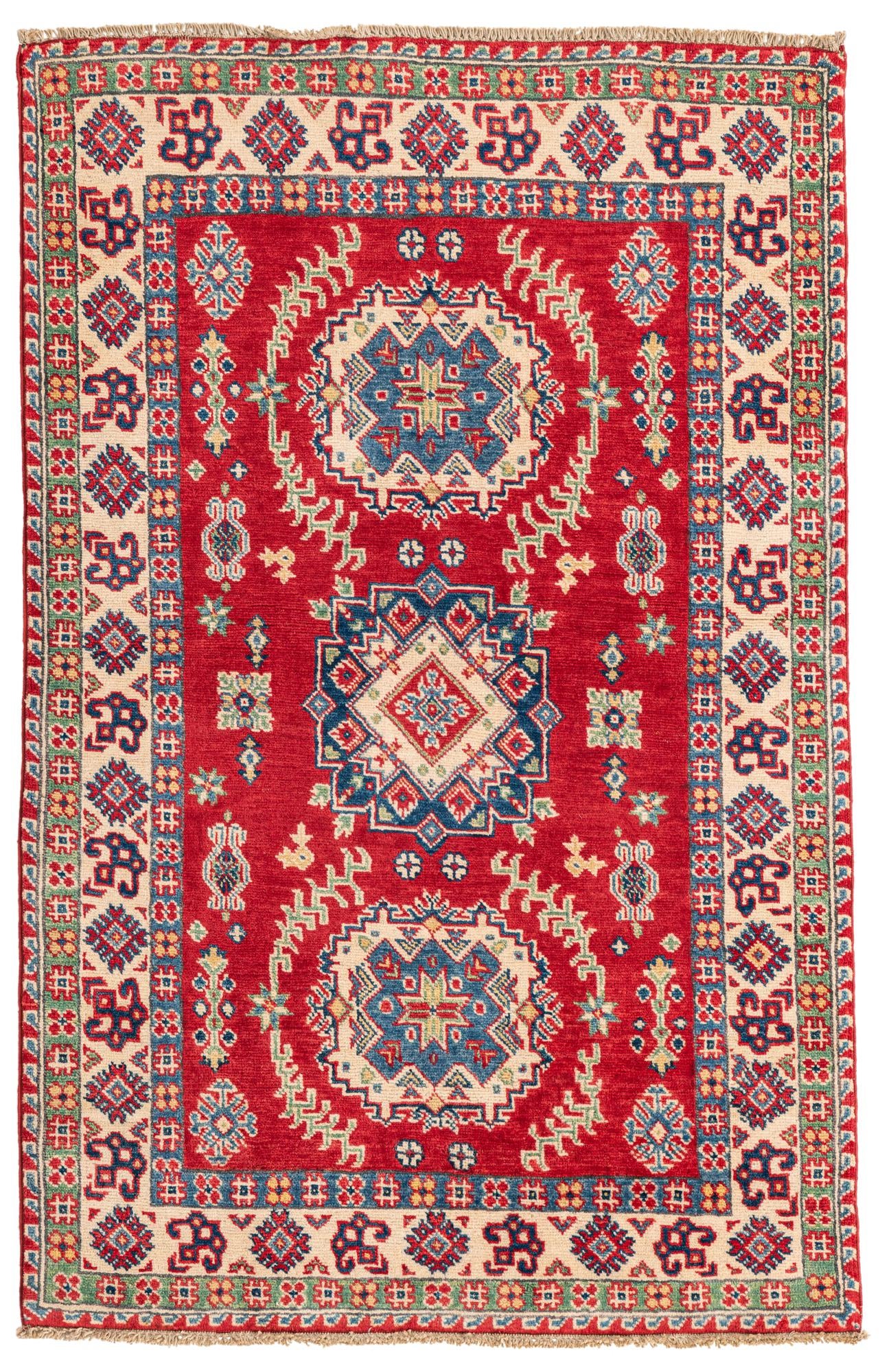 3' 2 x 5' Hand Knotted Kazak Rug