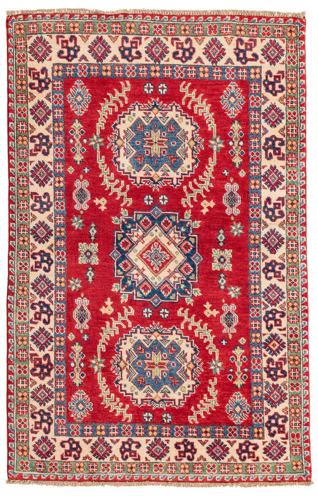 3' 2 x 5' Hand Knotted Kazak Rug