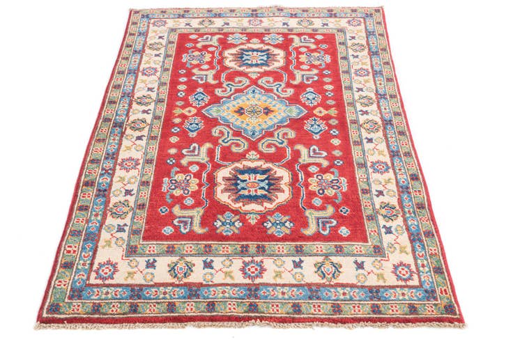 Detail image of 3' 2 x 5' Hand Knotted Kazak Rug