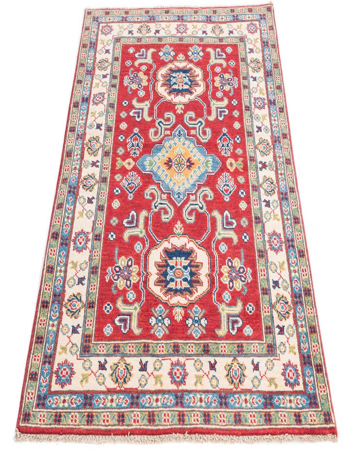 Detail image of 3' 5 x 4' 10 Hand Knotted Kazak Rug