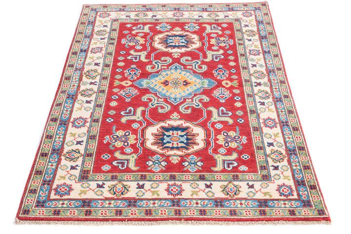 3' 5 x 4' 10 Hand Knotted Kazak Rug