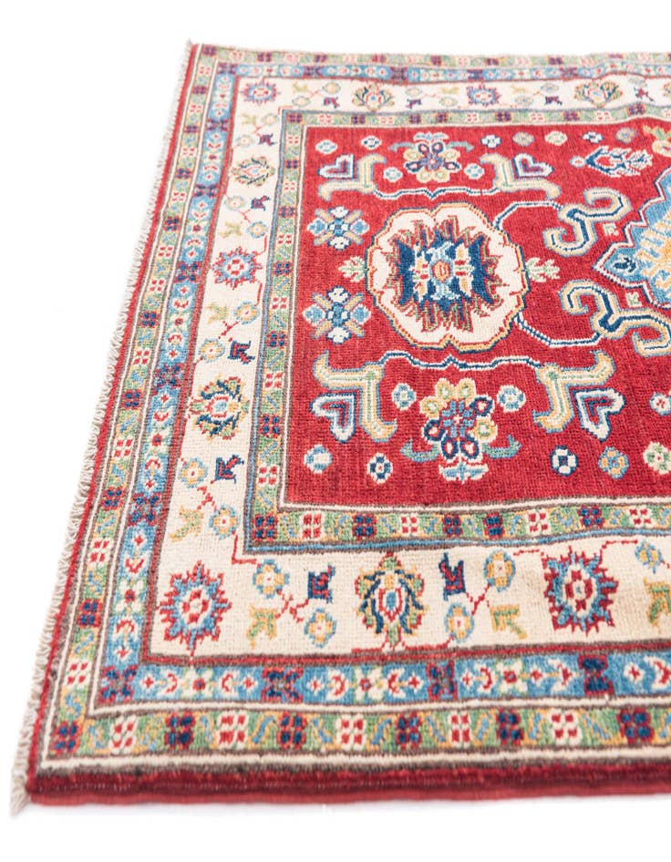 Detail image of 3' 5 x 4' 10 Hand Knotted Kazak Rug