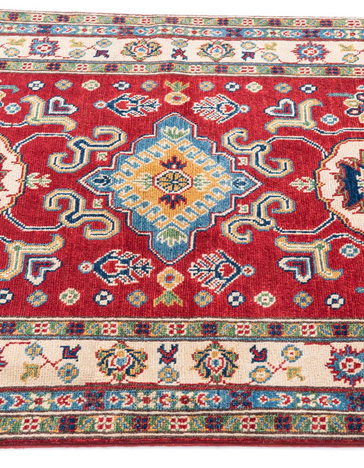 Detail image of 3' 5 x 4' 10 Hand Knotted Kazak Rug