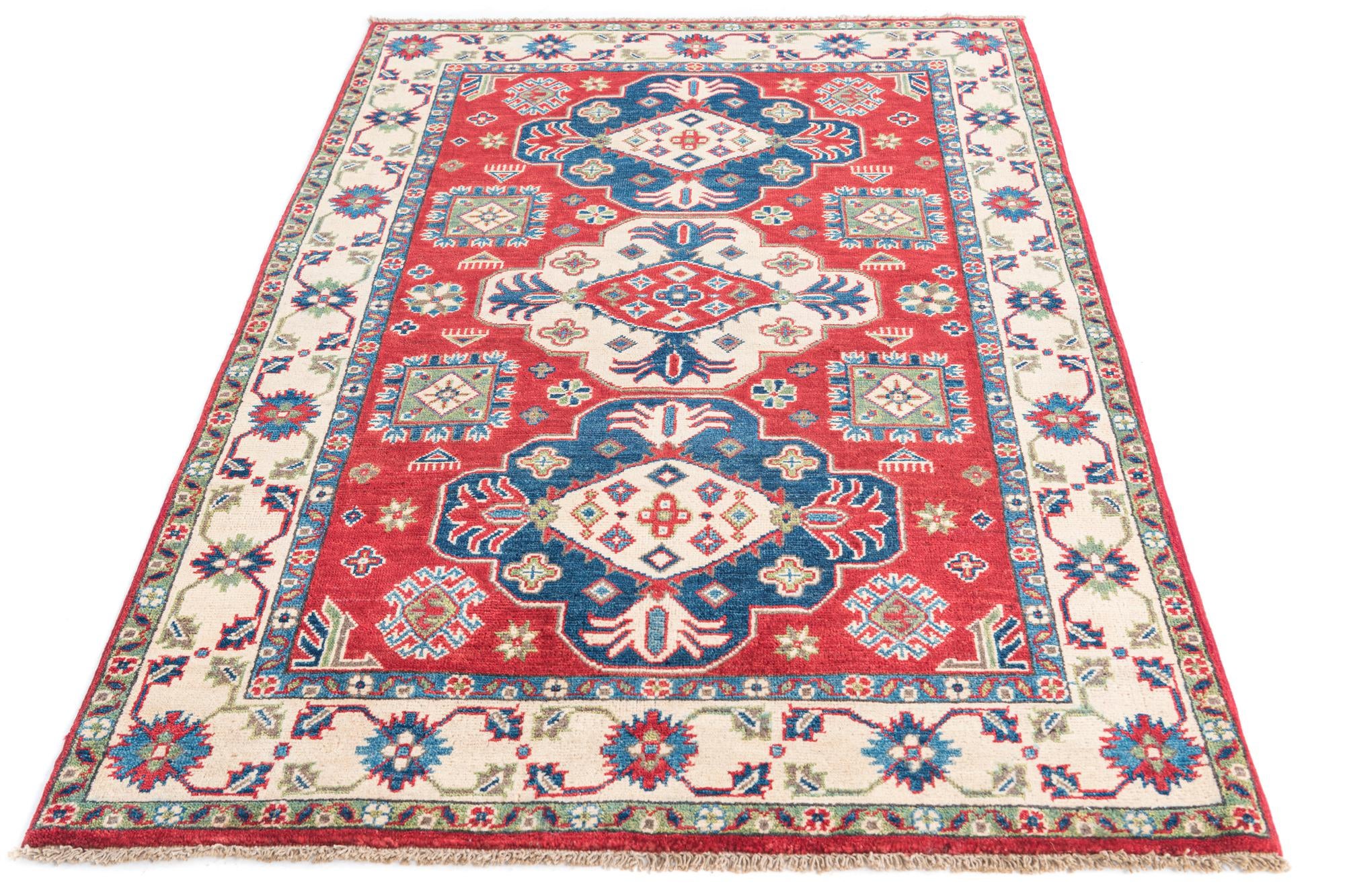 4' 1 x 6' 1 Hand Knotted Kazak Rug