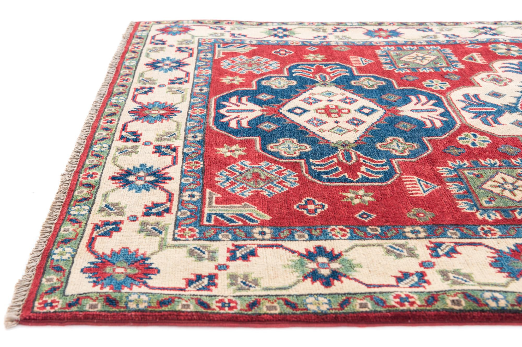 4' 1 x 6' 1 Hand Knotted Kazak Rug