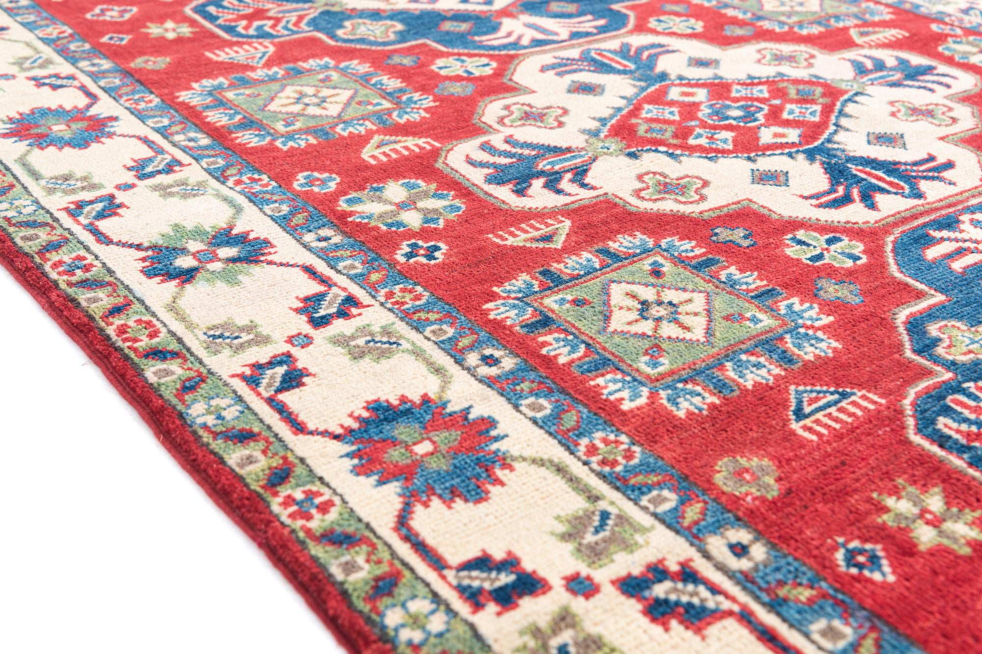 4' 1 x 6' 1 Hand Knotted Kazak Rug