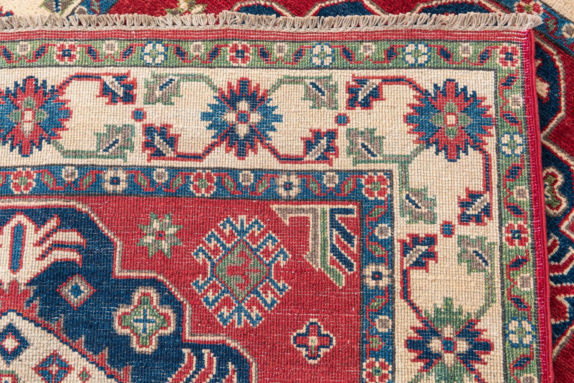 4' 1 x 6' 1 Hand Knotted Kazak Rug