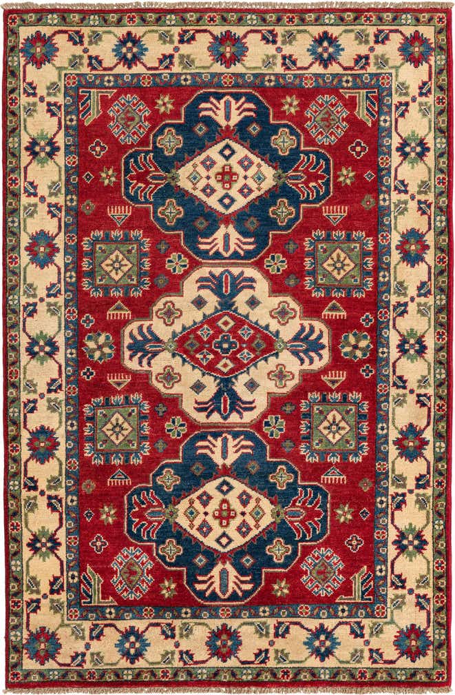 125cm x 185cm Handgeknüpft Kazak Teppich
