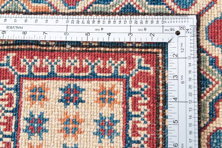 Detail image of 4' 1 x 5' 8 Hand Knotted Kazak Rug