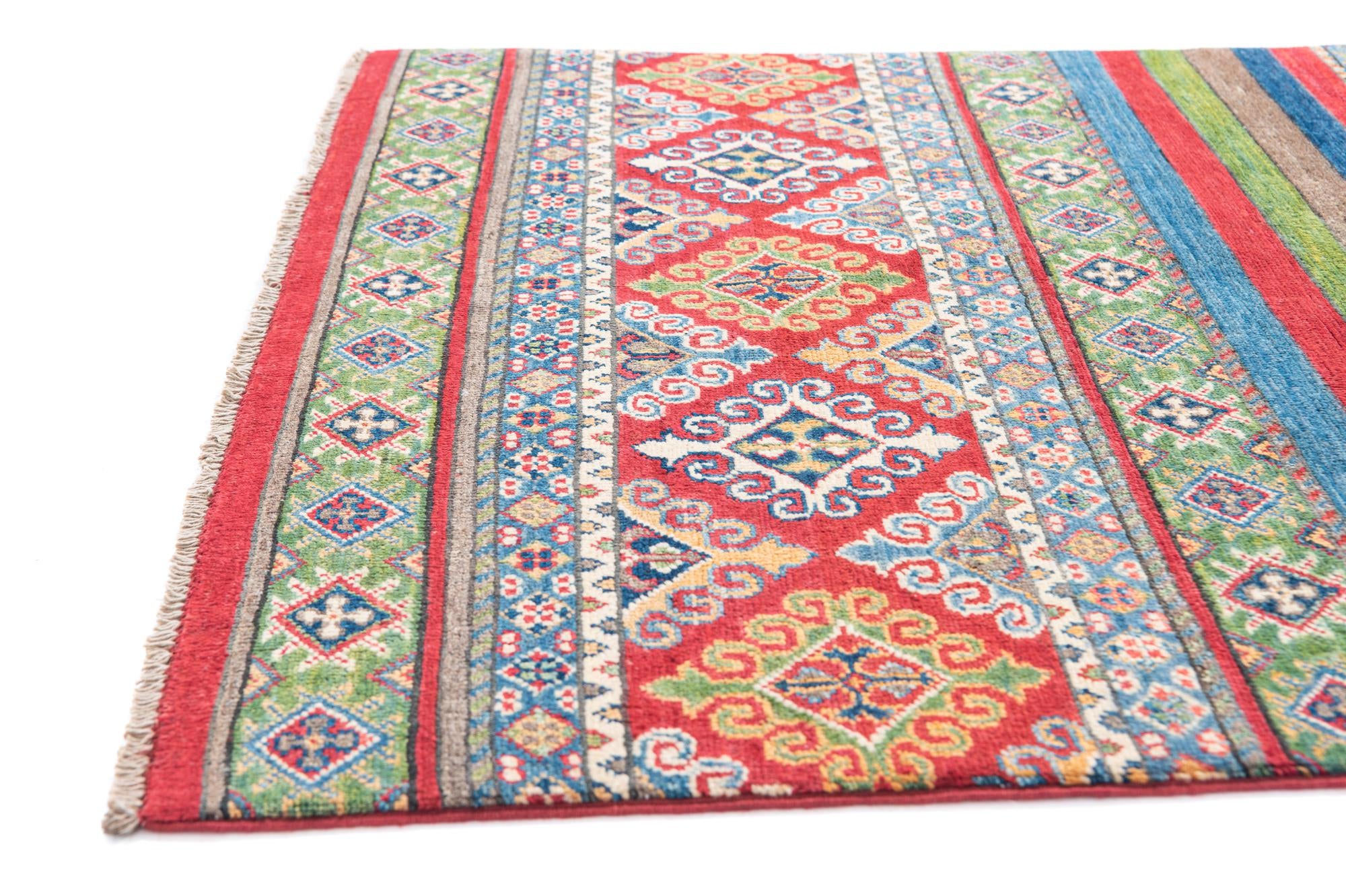 3' 10 x 6' 1 Hand Knotted Kazak Rug