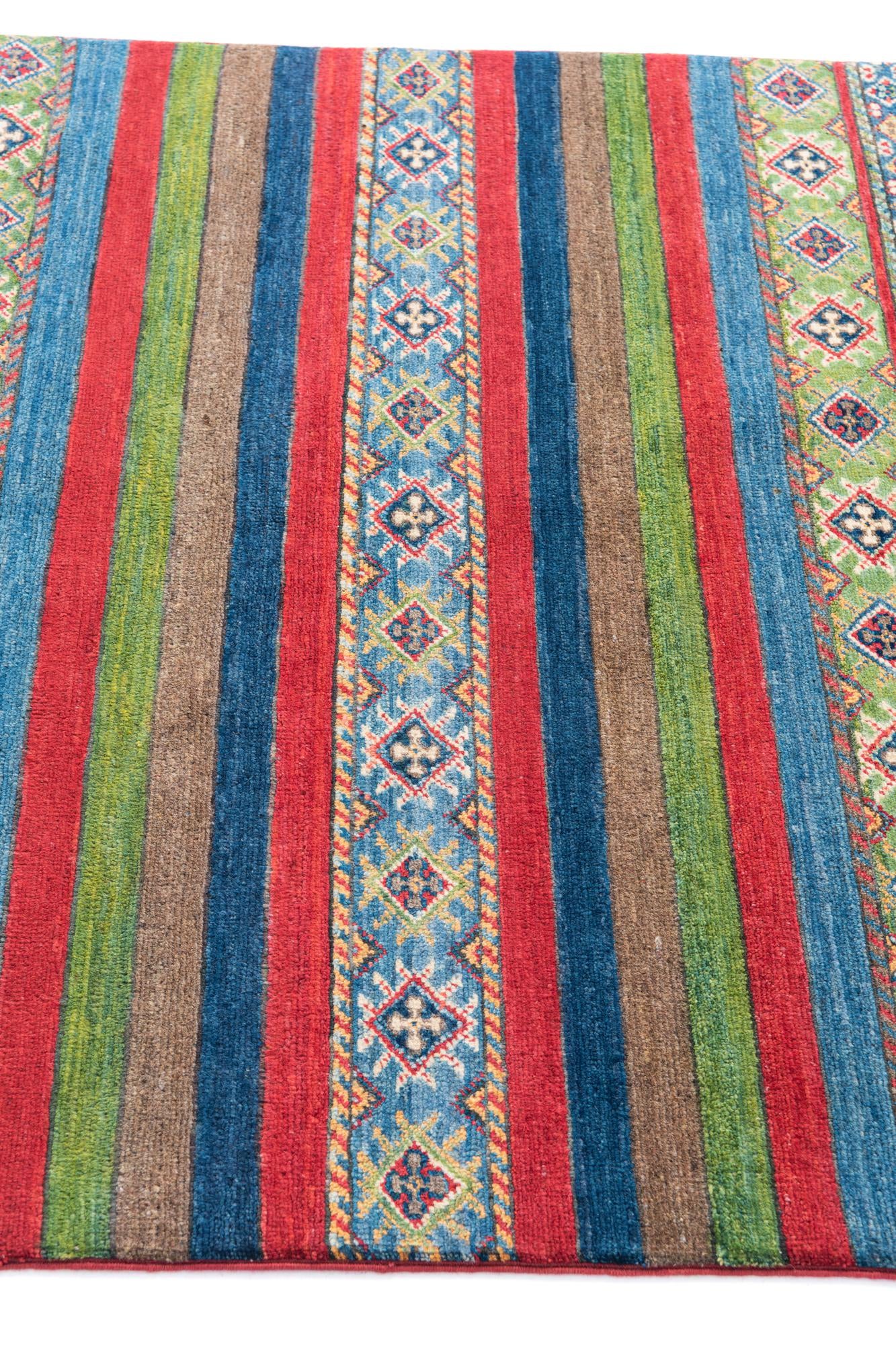 3' 10 x 6' 1 Hand Knotted Kazak Rug