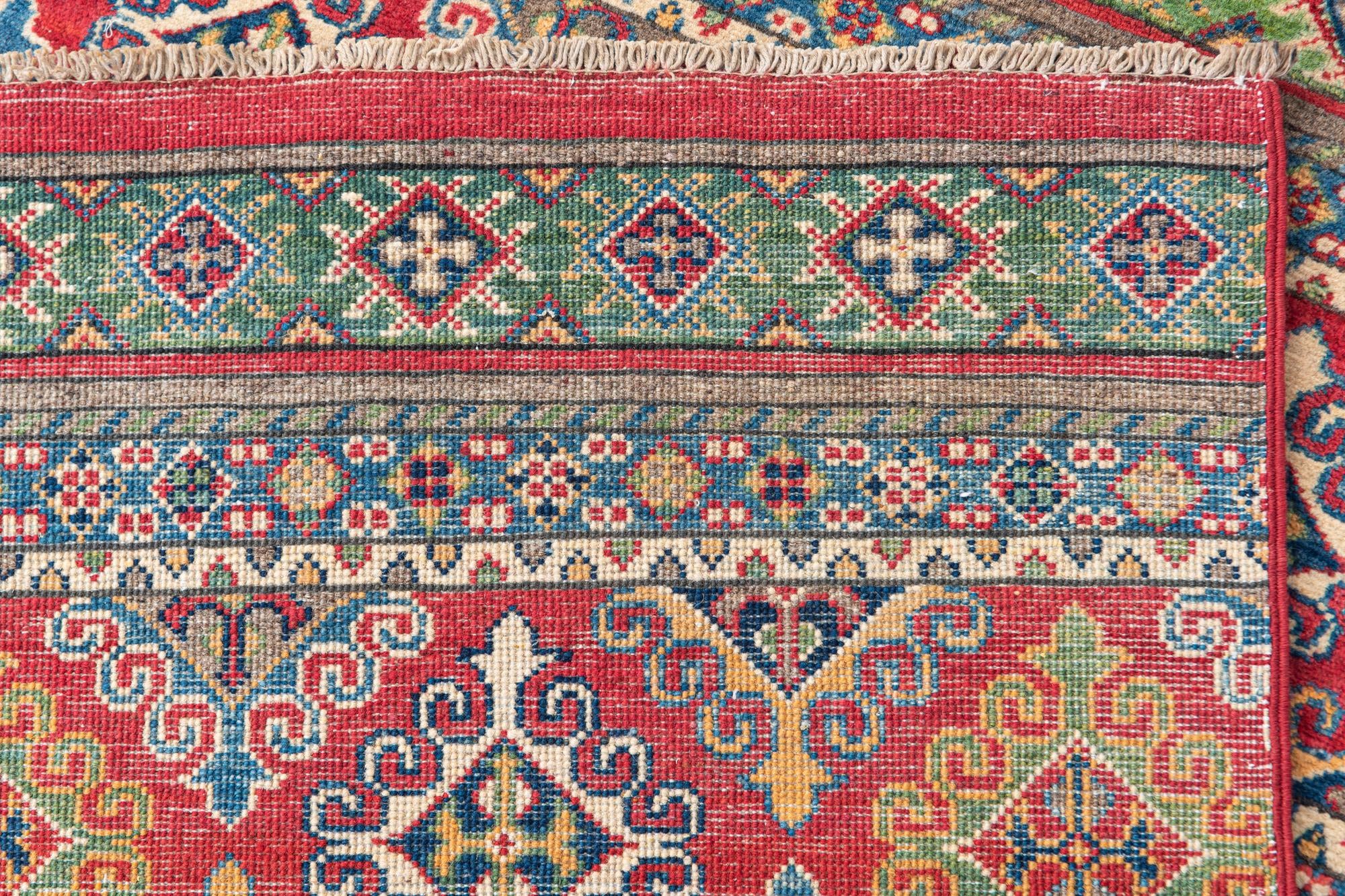 3' 10 x 6' 1 Hand Knotted Kazak Rug