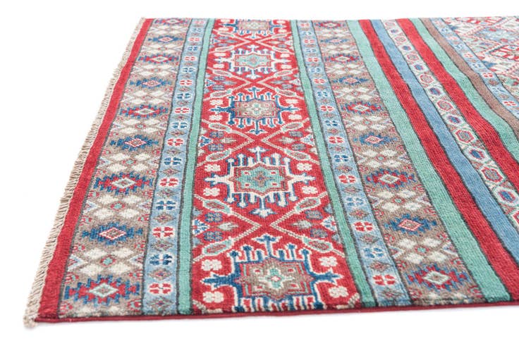 Detail image of 3' 10 x 5' 10 Hand Knotted Kazak Rug