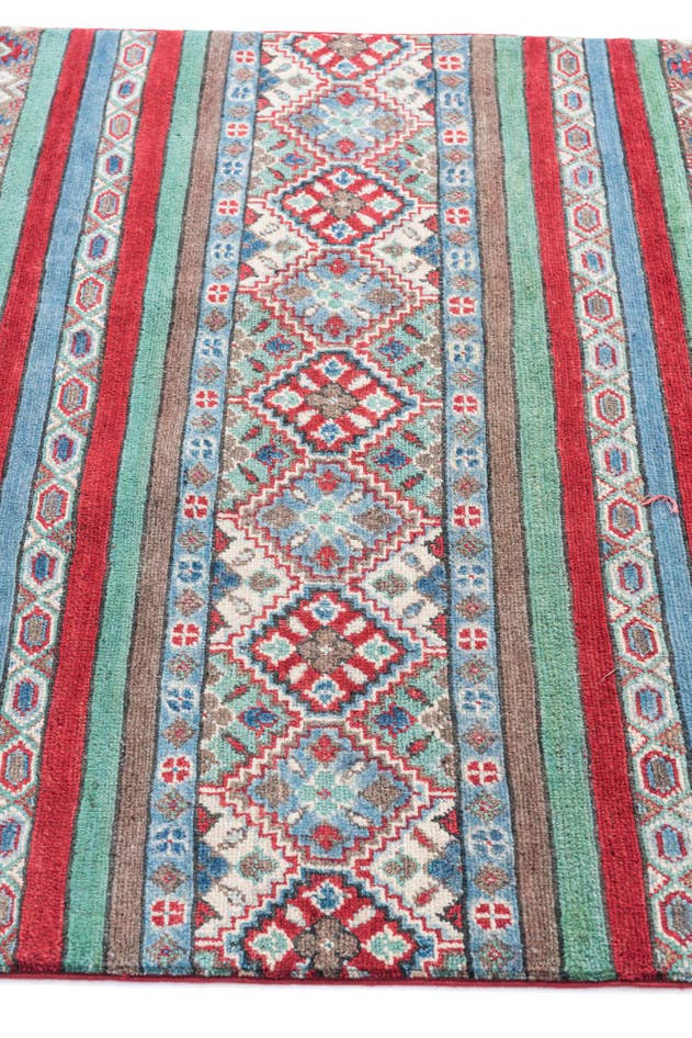 Detail image of 3' 10 x 5' 10 Hand Knotted Kazak Rug