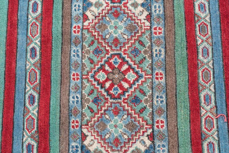 Detail image of 3' 10 x 5' 10 Hand Knotted Kazak Rug
