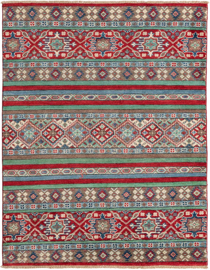 Detail image of 3' 10 x 5' 10 Hand Knotted Kazak Rug