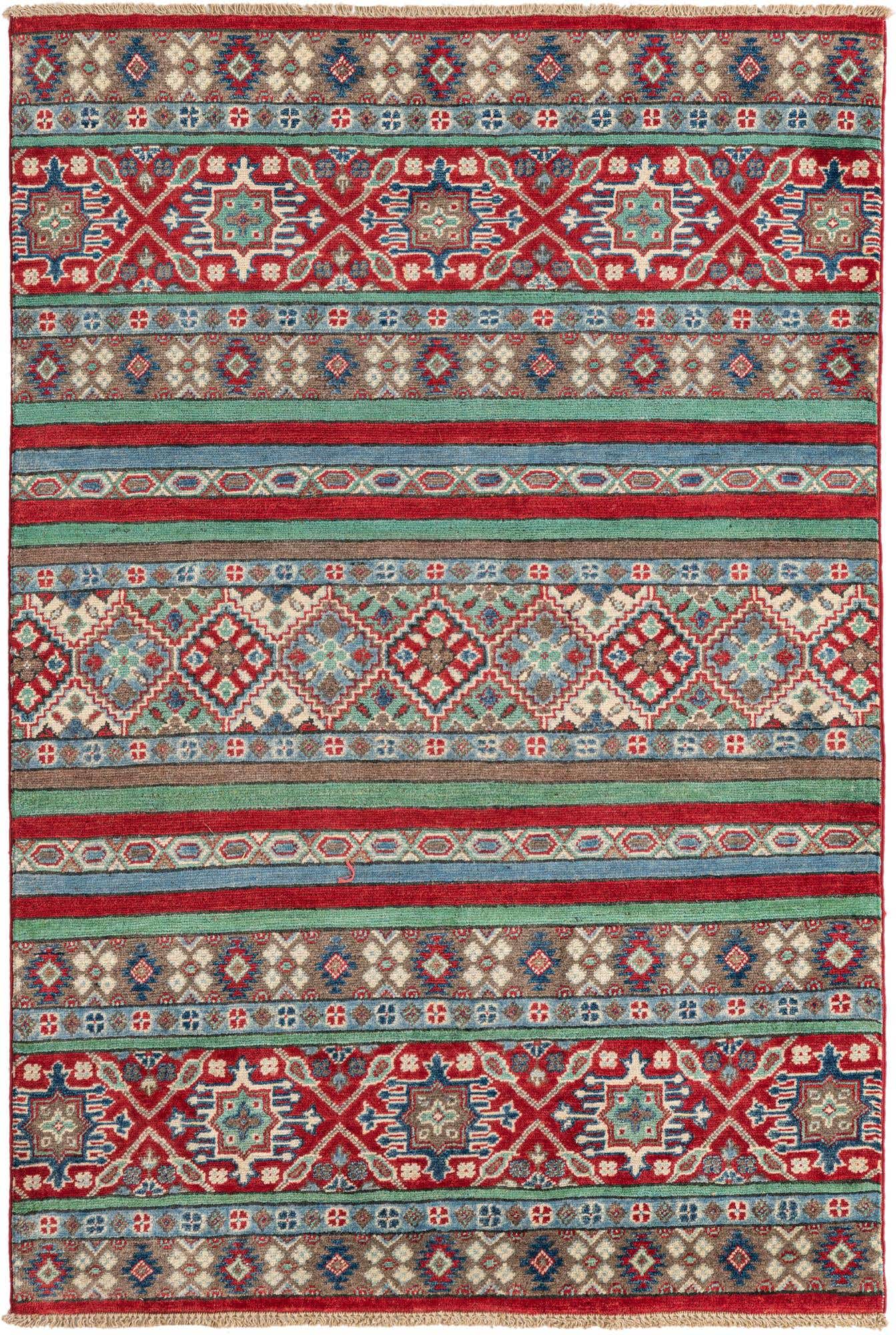 3' 10 x 5' 10 Hand Knotted Kazak Rug