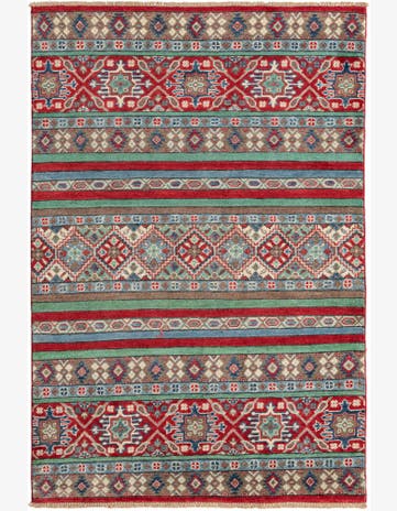 3' 10 x 5' 10 Hand Knotted Kazak Rug