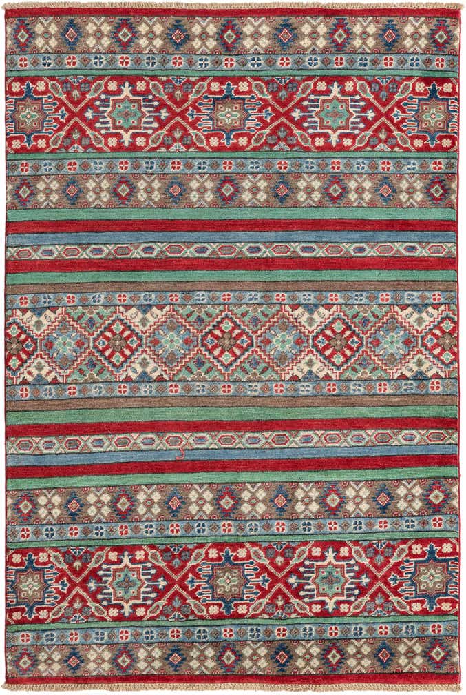 3' 10 x 5' 10 Hand Knotted Kazak Rug