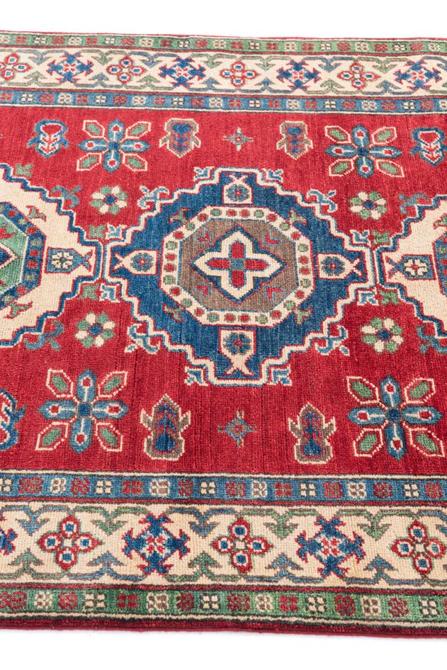 Detail image of 4' x 6' Hand Knotted Kazak Rug