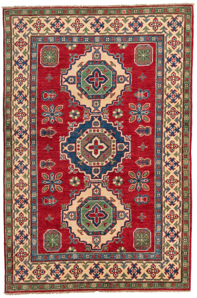 4' x 6' Hand Knotted Kazak Rug