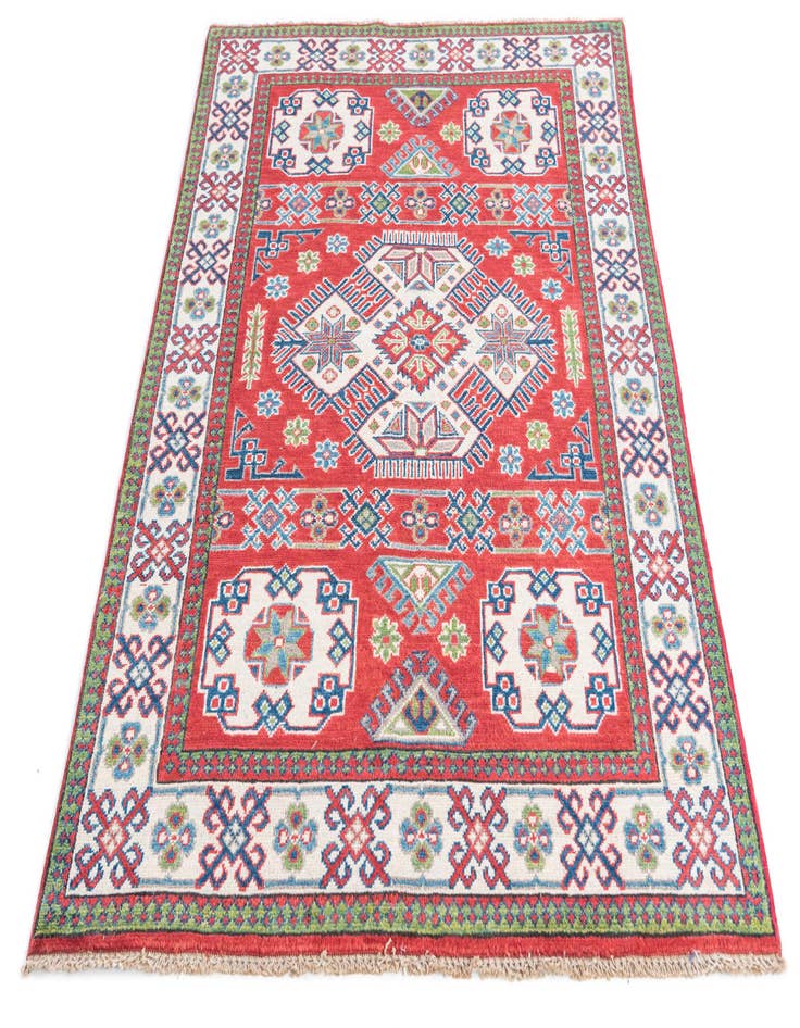 Detail image of 4' x 6' Hand Knotted Kazak Rug