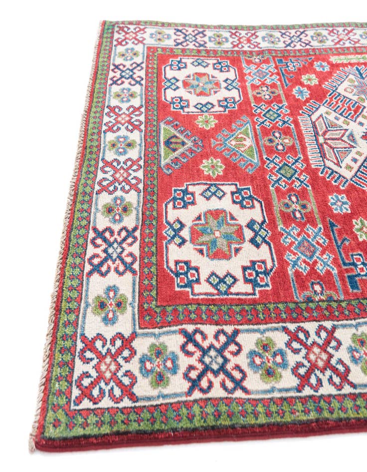 Detail image of 4' x 6' Hand Knotted Kazak Rug