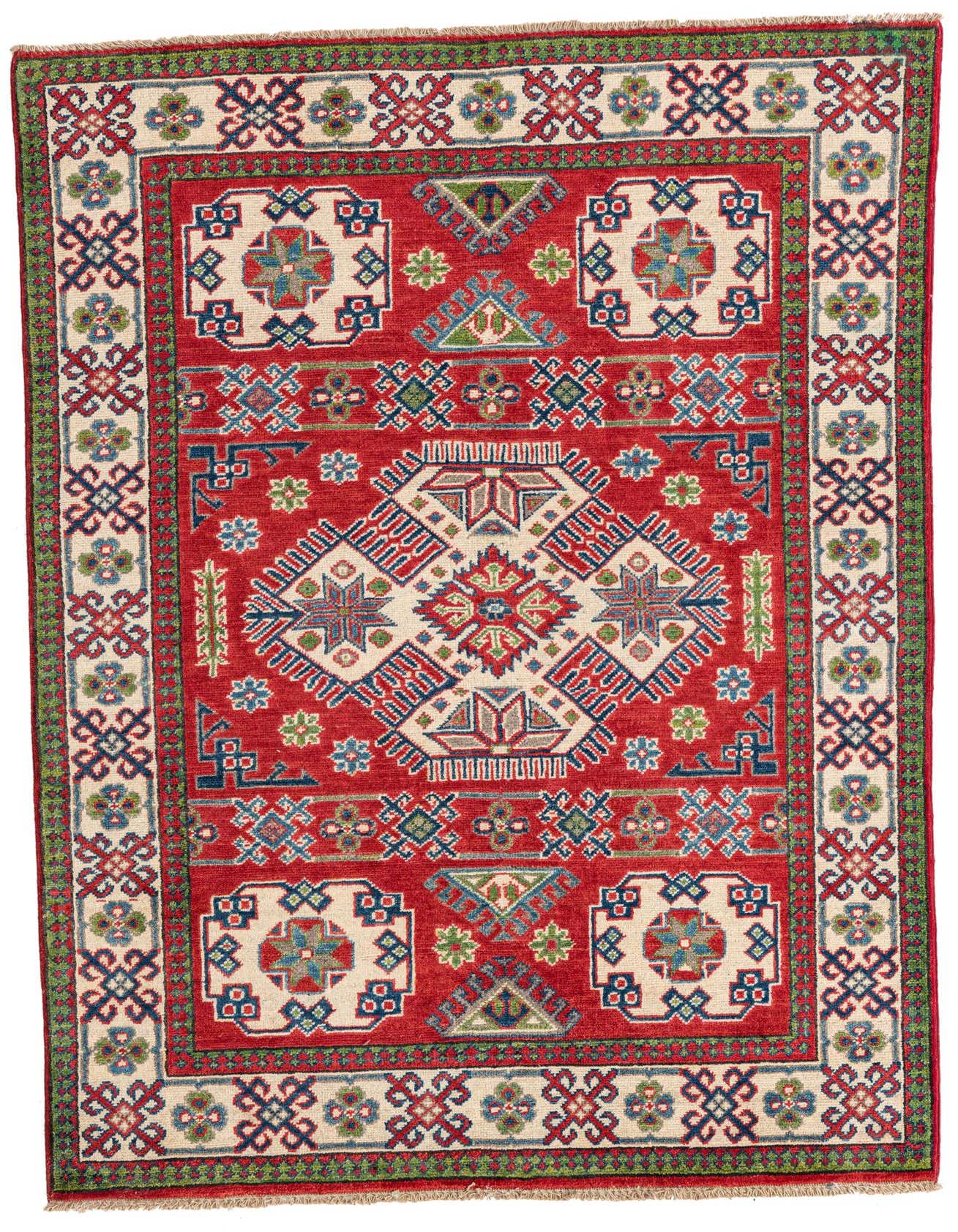 4' x 6' Hand Knotted Kazak Rug